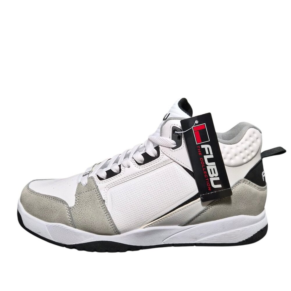 FUBU Men's Hustle Athletic Leisure Sneakers Cushioning Size 13 Lace-Up White